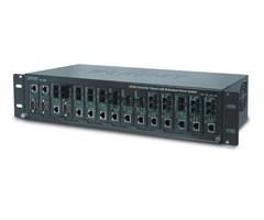 15-slot 19" Media Converter Chassis with Redundant Power Opt